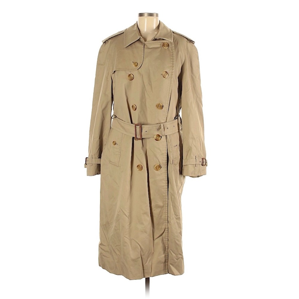 Burberry Nova Check Plaid Wool Trench Coat